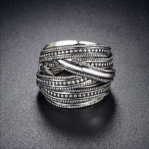 Antique Silver Statement Ring - NEW in box